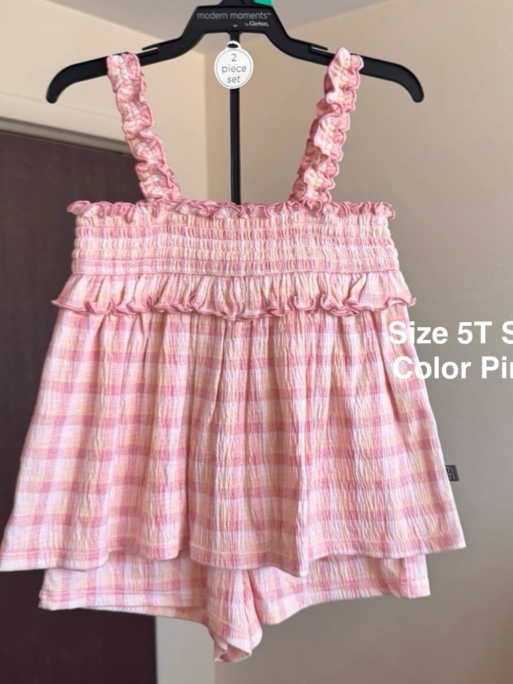 Modern Moments by Gerber Toddler Girl Smocked Outfit Set, 2-Piece, 5T